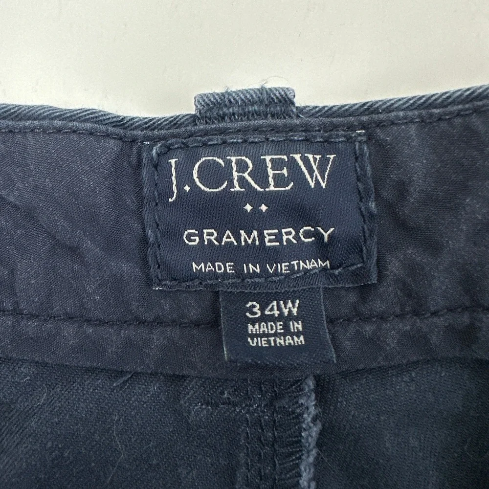 J.Crew Gramercy Chino Shorts Mens 34W Dark Navy Blue Cotton 9 Inch Inseam